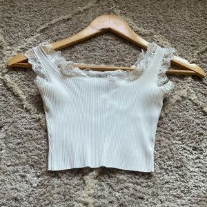 Cute white crop top from Shein size Xs